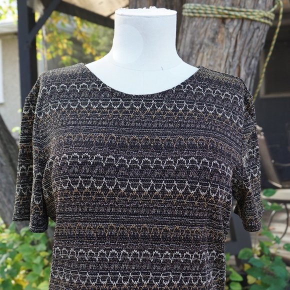 Sequin Brown and Gold t-shirt - Picture 3 of 4